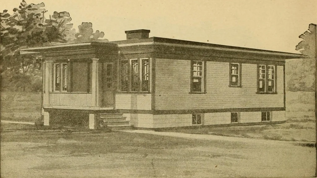 An illustration from Radford's artistic bungalows : unique collection of 208 designs, best modern ideas in bungalow architecture., 1908, leaf 155