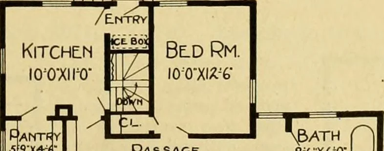 An illustration from Radford's artistic bungalows : unique collection of 208 designs, best modern ideas in bungalow architecture., 1908, leaf 16