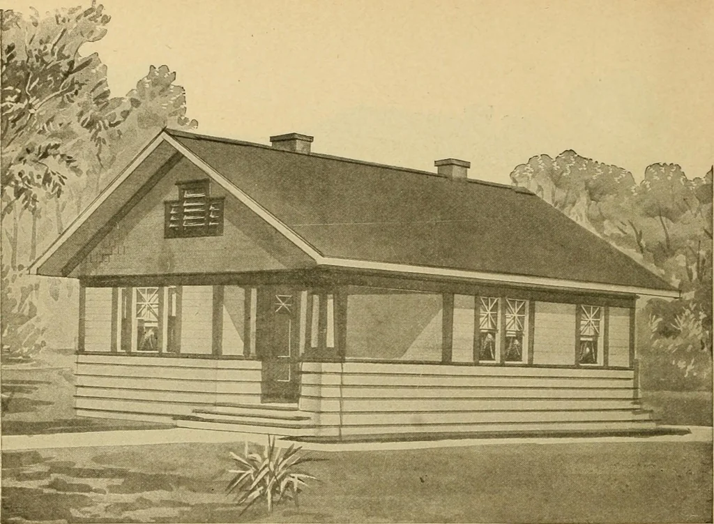 An illustration from Radford's artistic bungalows : unique collection of 208 designs, best modern ideas in bungalow architecture., 1908, leaf 161