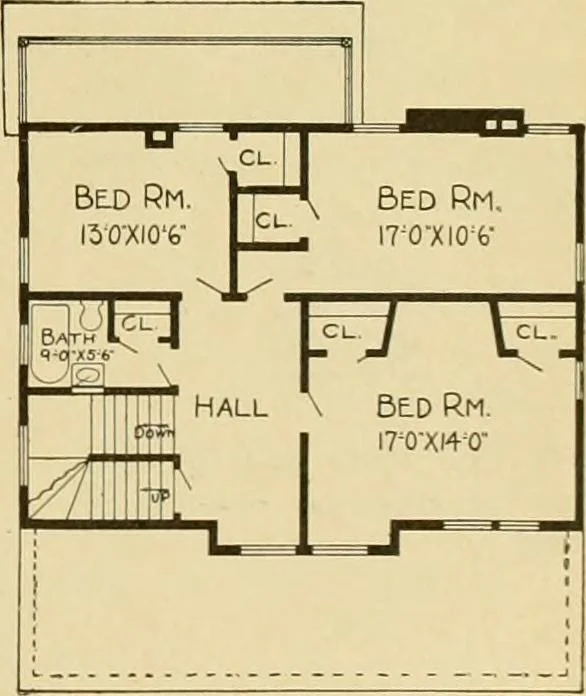 An illustration from Radford's artistic bungalows : unique collection of 208 designs, best modern ideas in bungalow architecture., 1908, leaf 164