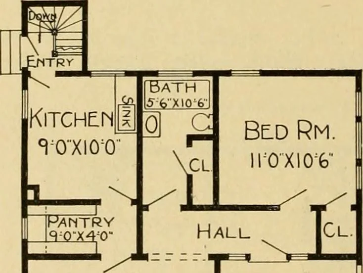 An illustration from Radford's artistic bungalows : unique collection of 208 designs, best modern ideas in bungalow architecture., 1908, leaf 169