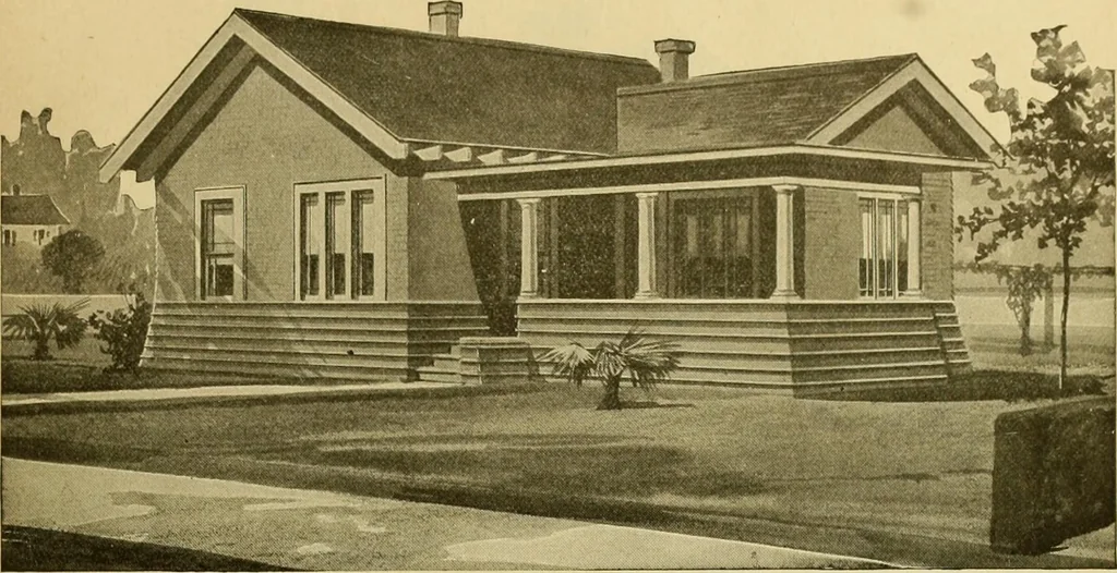 An illustration from Radford's artistic bungalows : unique collection of 208 designs, best modern ideas in bungalow architecture., 1908, leaf 170
