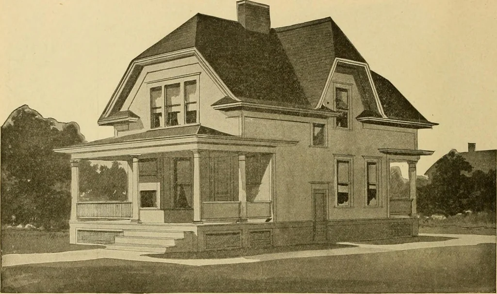 An illustration from Radford's artistic bungalows : unique collection of 208 designs, best modern ideas in bungalow architecture., 1908, leaf 171