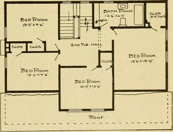 An illustration from Radford's artistic bungalows : unique collection of 208 designs, best modern ideas in bungalow architecture., 1908, leaf 172