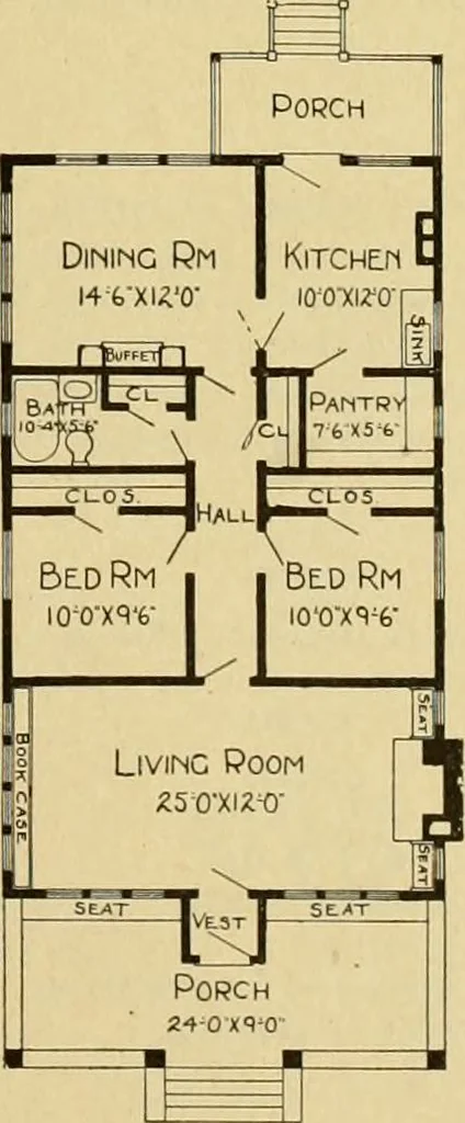 An illustration from Radford's artistic bungalows : unique collection of 208 designs, best modern ideas in bungalow architecture., 1908, leaf 174