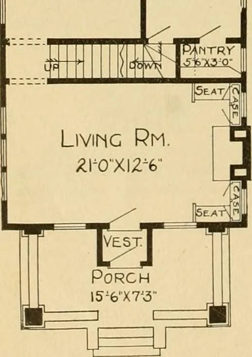 An illustration from Radford's artistic bungalows : unique collection of 208 designs, best modern ideas in bungalow architecture., 1908, leaf 175