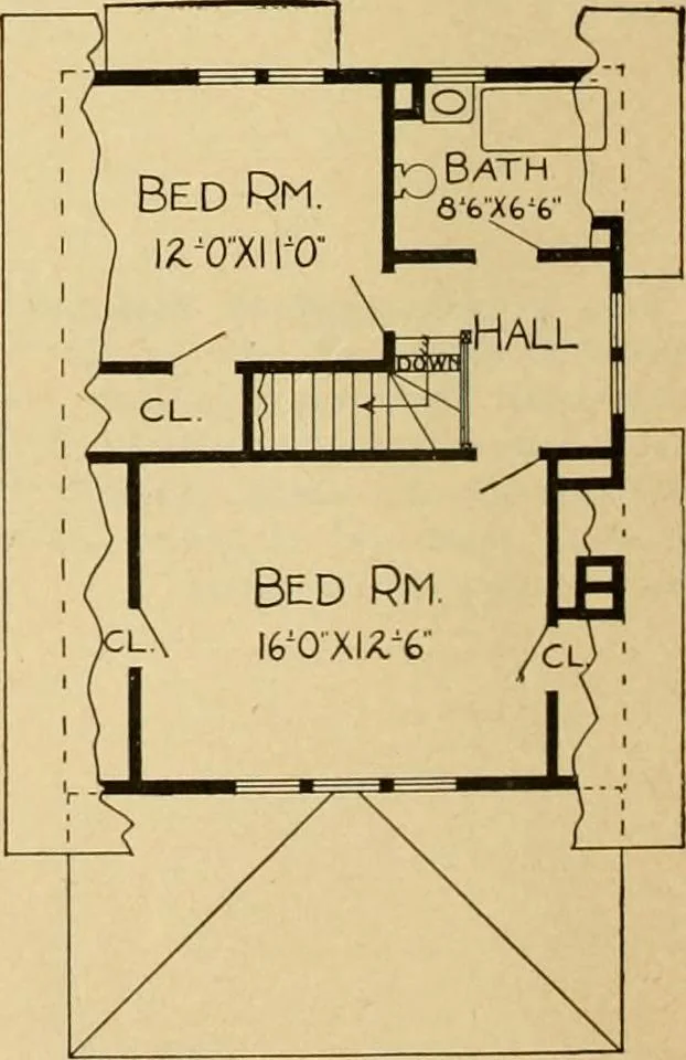 An illustration from Radford's artistic bungalows : unique collection of 208 designs, best modern ideas in bungalow architecture., 1908, leaf 175
