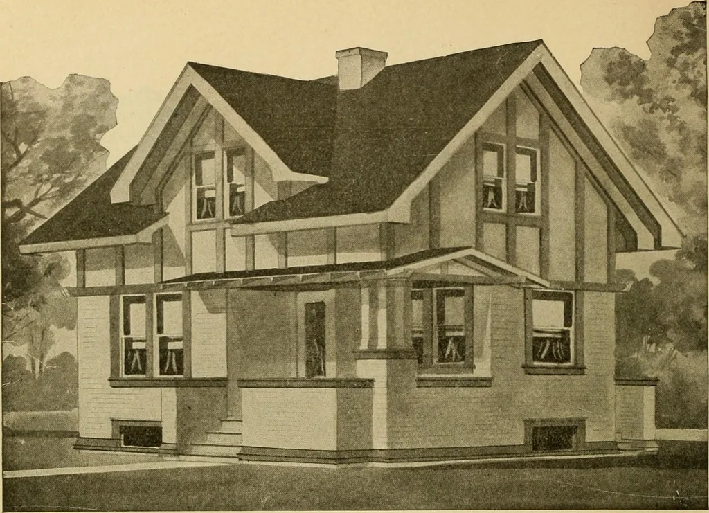 An illustration from Radford's artistic bungalows : unique collection of 208 designs, best modern ideas in bungalow architecture., 1908, leaf 183