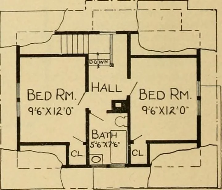 An illustration from Radford's artistic bungalows : unique collection of 208 designs, best modern ideas in bungalow architecture., 1908, leaf 183