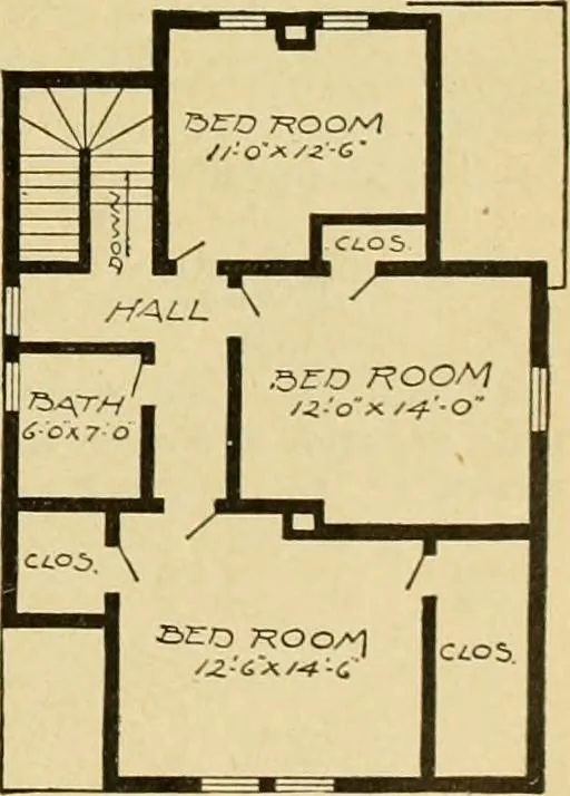 An illustration from Radford's artistic bungalows : unique collection of 208 designs, best modern ideas in bungalow architecture., 1908, leaf 184