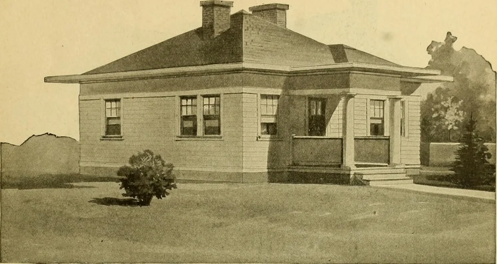 An illustration from Radford's artistic bungalows : unique collection of 208 designs, best modern ideas in bungalow architecture., 1908, leaf 186