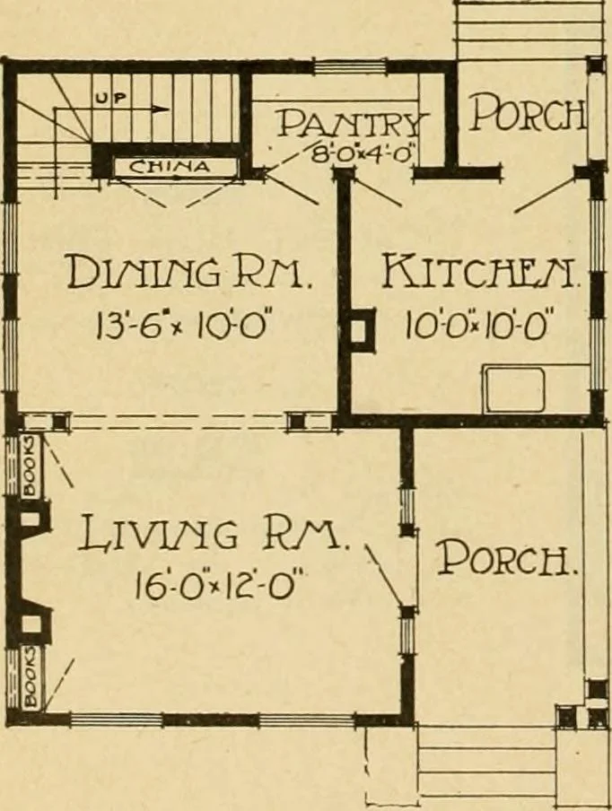 An illustration from Radford's artistic bungalows : unique collection of 208 designs, best modern ideas in bungalow architecture., 1908, leaf 187