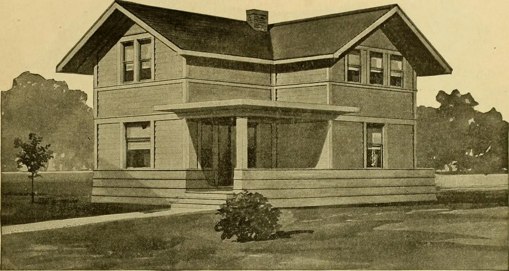 An illustration from Radford's artistic bungalows : unique collection of 208 designs, best modern ideas in bungalow architecture., 1908, leaf 188