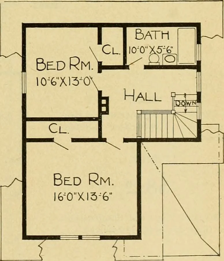 An illustration from Radford's artistic bungalows : unique collection of 208 designs, best modern ideas in bungalow architecture., 1908, leaf 188