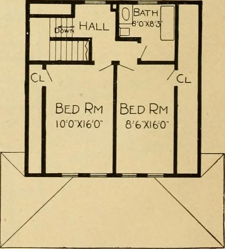 An illustration from Radford's artistic bungalows : unique collection of 208 designs, best modern ideas in bungalow architecture., 1908, leaf 207
