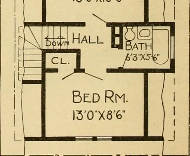 An illustration from Radford's artistic bungalows : unique collection of 208 designs, best modern ideas in bungalow architecture., 1908, leaf 211