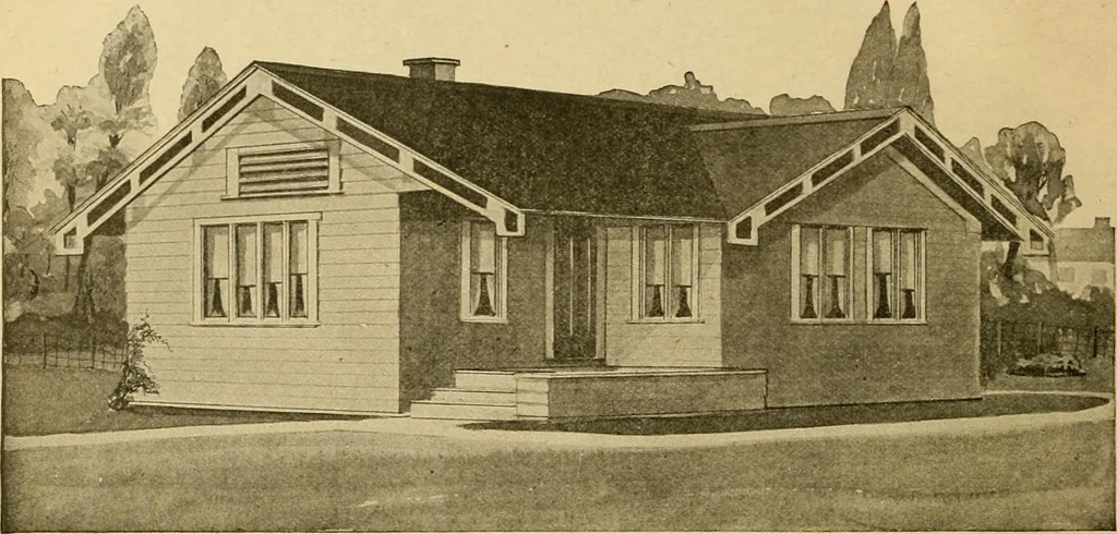 An illustration from Radford's artistic bungalows : unique collection of 208 designs, best modern ideas in bungalow architecture., 1908, leaf 213