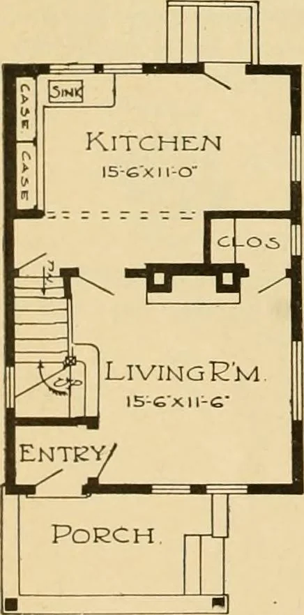 An illustration from Radford's artistic bungalows : unique collection of 208 designs, best modern ideas in bungalow architecture., 1908, leaf 215