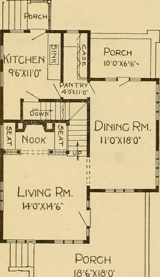 An illustration from Radford's artistic bungalows : unique collection of 208 designs, best modern ideas in bungalow architecture., 1908, leaf 219
