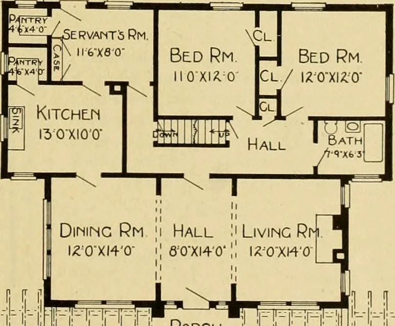 An illustration from Radford's artistic bungalows : unique collection of 208 designs, best modern ideas in bungalow architecture., 1908, leaf 22