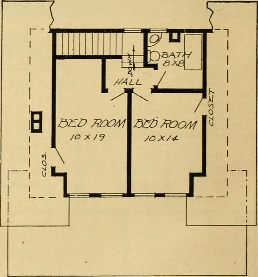 An illustration from Radford's artistic bungalows : unique collection of 208 designs, best modern ideas in bungalow architecture., 1908, leaf 221