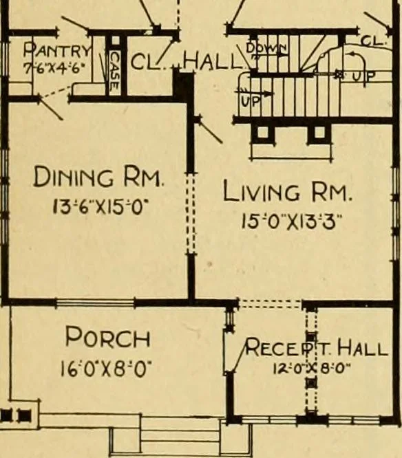 An illustration from Radford's artistic bungalows : unique collection of 208 designs, best modern ideas in bungalow architecture., 1908, leaf 24