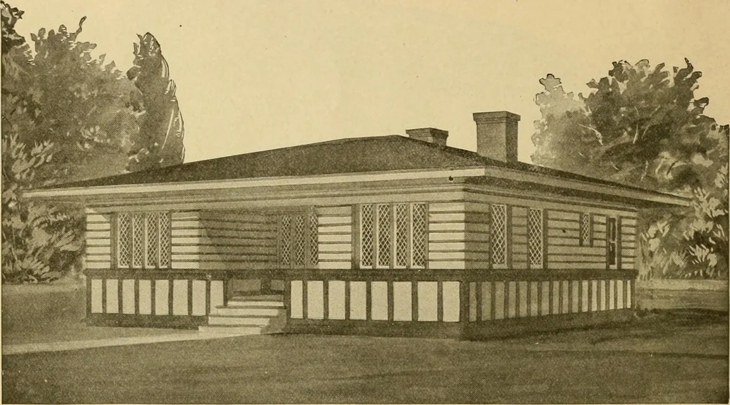 An illustration from Radford's artistic bungalows : unique collection of 208 designs, best modern ideas in bungalow architecture., 1908, leaf 25