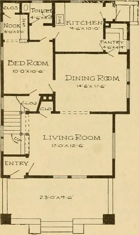 An illustration from Radford's artistic bungalows : unique collection of 208 designs, best modern ideas in bungalow architecture., 1908, leaf 35