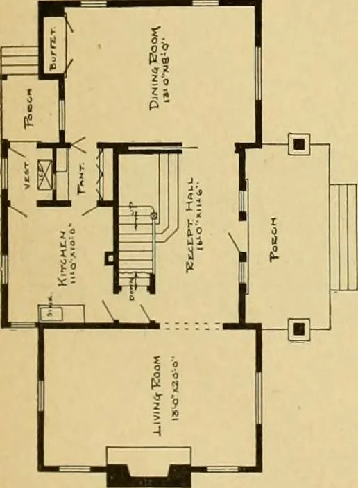 An illustration from Radford's artistic bungalows : unique collection of 208 designs, best modern ideas in bungalow architecture., 1908, leaf 36