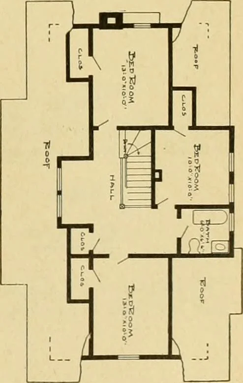 An illustration from Radford's artistic bungalows : unique collection of 208 designs, best modern ideas in bungalow architecture., 1908, leaf 36