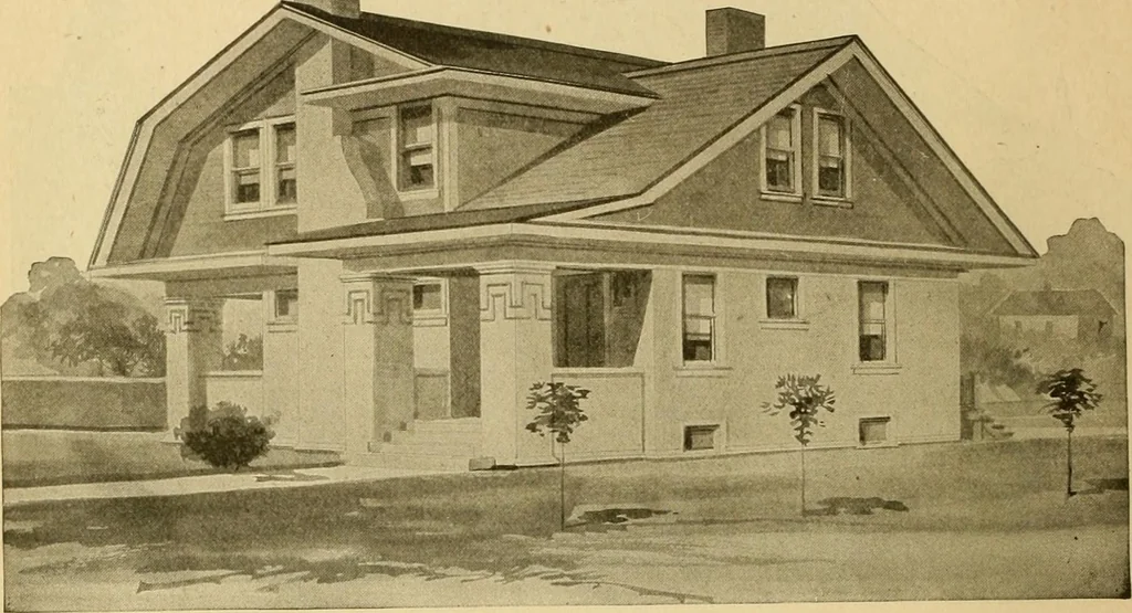 An illustration from Radford's artistic bungalows : unique collection of 208 designs, best modern ideas in bungalow architecture., 1908, leaf 39