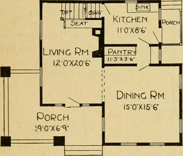 An illustration from Radford's artistic bungalows : unique collection of 208 designs, best modern ideas in bungalow architecture., 1908, leaf 40