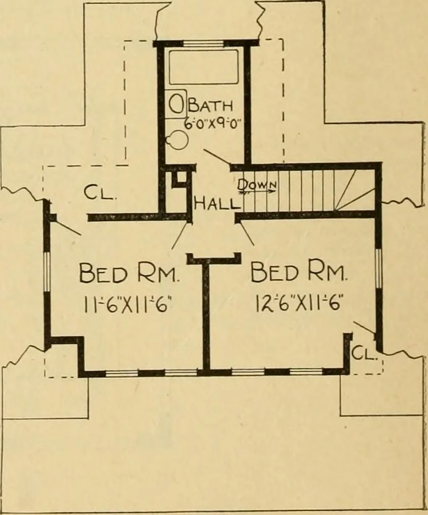 An illustration from Radford's artistic bungalows : unique collection of 208 designs, best modern ideas in bungalow architecture., 1908, leaf 51
