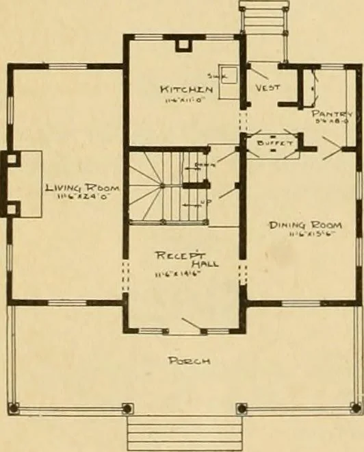 An illustration from Radford's artistic bungalows : unique collection of 208 designs, best modern ideas in bungalow architecture., 1908, leaf 59