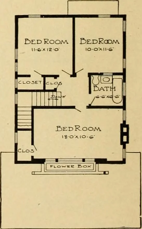 An illustration from Radford's artistic bungalows : unique collection of 208 designs, best modern ideas in bungalow architecture., 1908, leaf 61