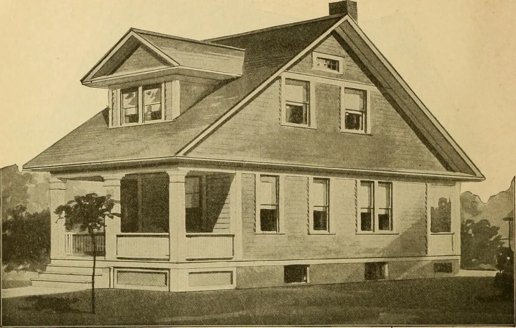 An illustration from Radford's artistic bungalows : unique collection of 208 designs, best modern ideas in bungalow architecture., 1908, leaf 63