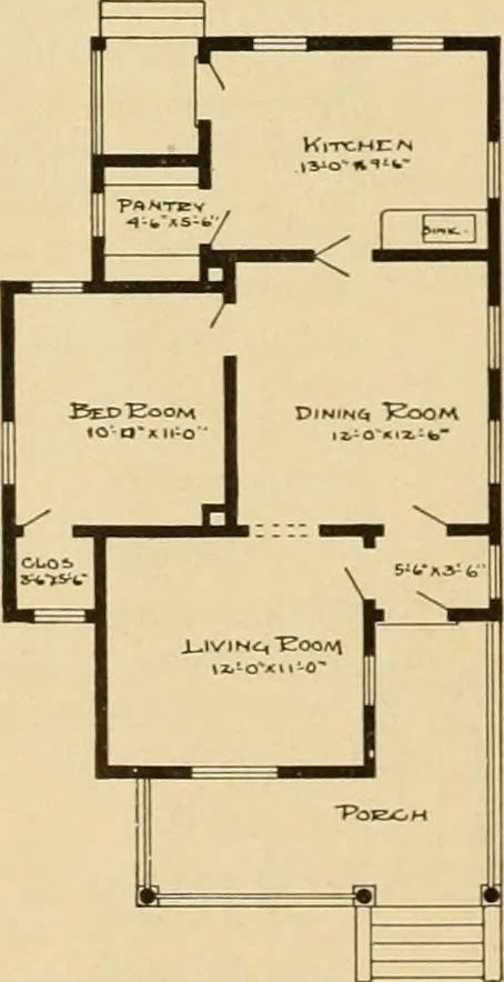 An illustration from Radford's artistic bungalows : unique collection of 208 designs, best modern ideas in bungalow architecture., 1908, leaf 65