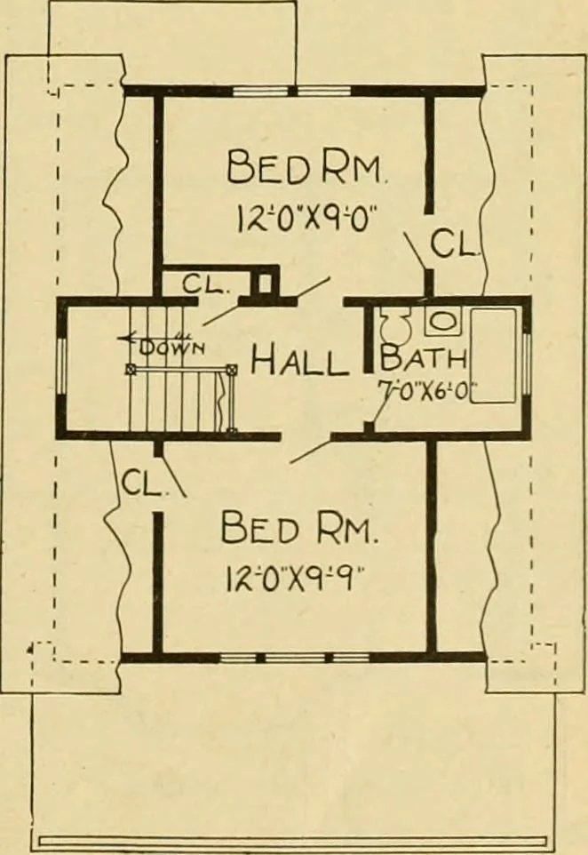 An illustration from Radford's artistic bungalows : unique collection of 208 designs, best modern ideas in bungalow architecture., 1908, leaf 68