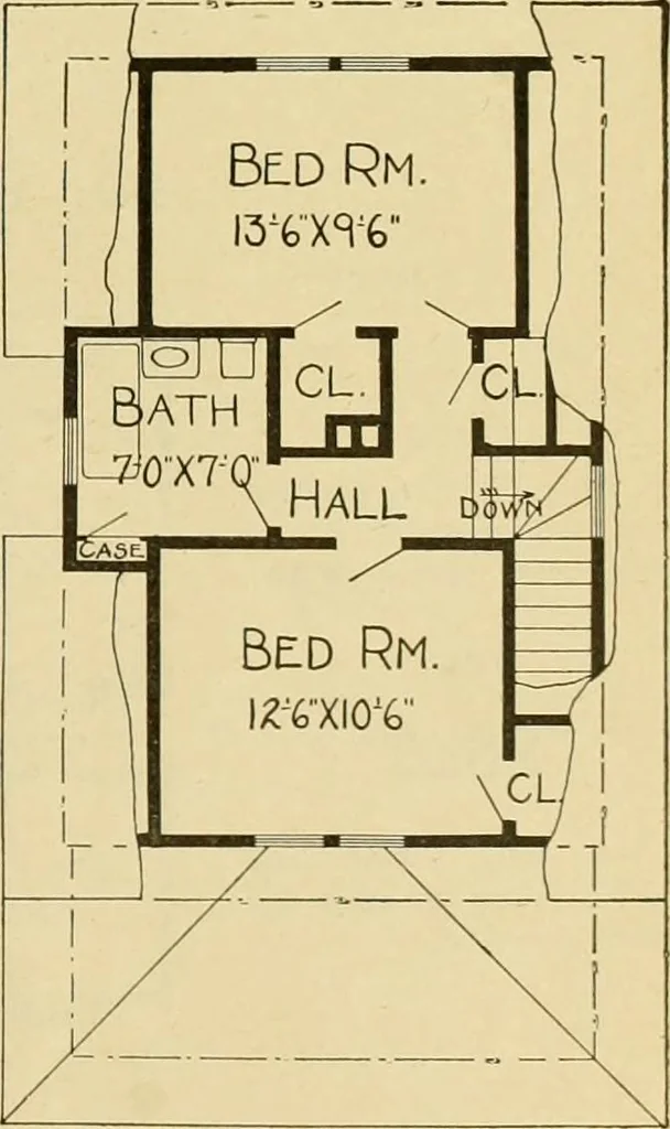 An illustration from Radford's artistic bungalows : unique collection of 208 designs, best modern ideas in bungalow architecture., 1908, leaf 78