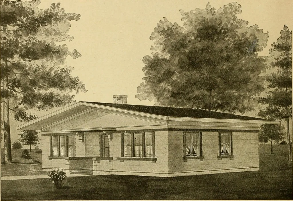 An illustration from Radford's artistic bungalows : unique collection of 208 designs, best modern ideas in bungalow architecture., 1908, leaf 79