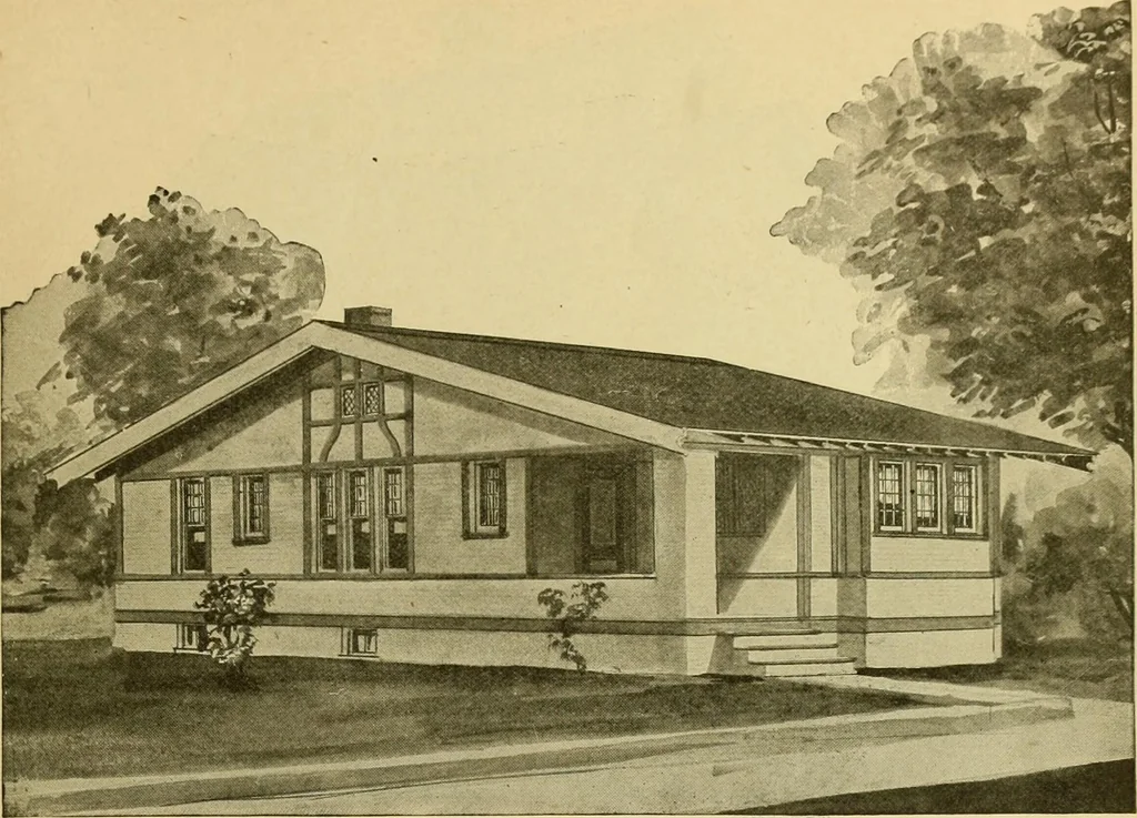 An illustration from Radford's artistic bungalows : unique collection of 208 designs, best modern ideas in bungalow architecture., 1908, leaf 86