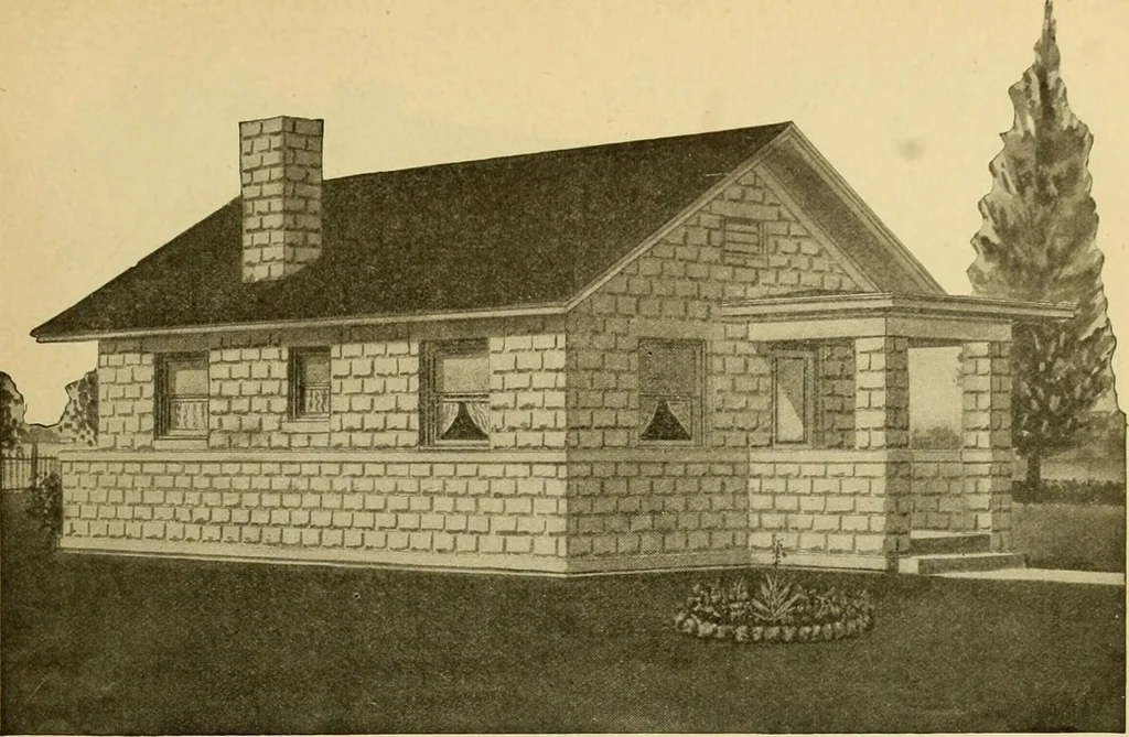 An illustration from Radford's artistic bungalows : unique collection of 208 designs, best modern ideas in bungalow architecture., 1908, leaf 94