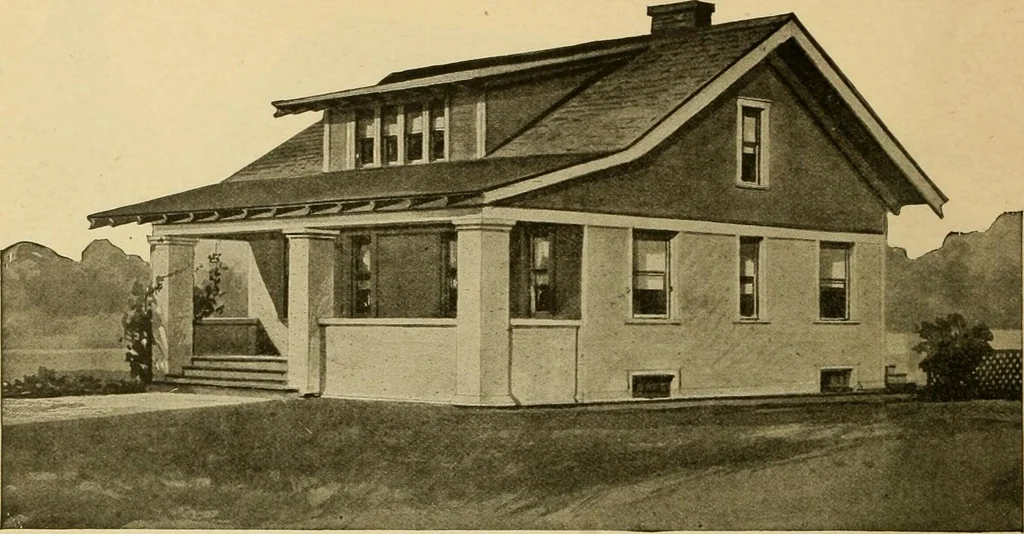 An illustration from Radford's artistic bungalows : unique collection of 208 designs, best modern ideas in bungalow architecture., 1908, leaf 95