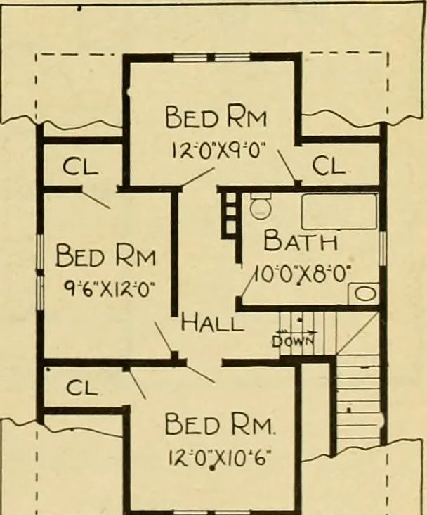 An illustration from Radford's artistic bungalows : unique collection of 208 designs, best modern ideas in bungalow architecture., 1908, leaf 96