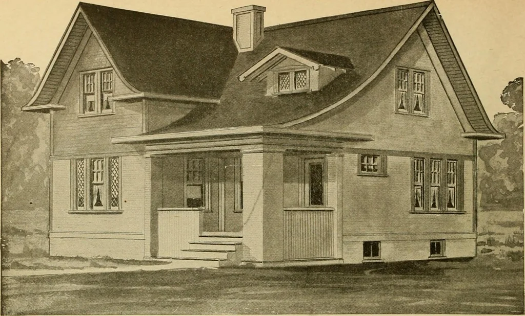 An illustration from Radford's artistic bungalows : unique collection of 208 designs, best modern ideas in bungalow architecture., 1908, leaf 97