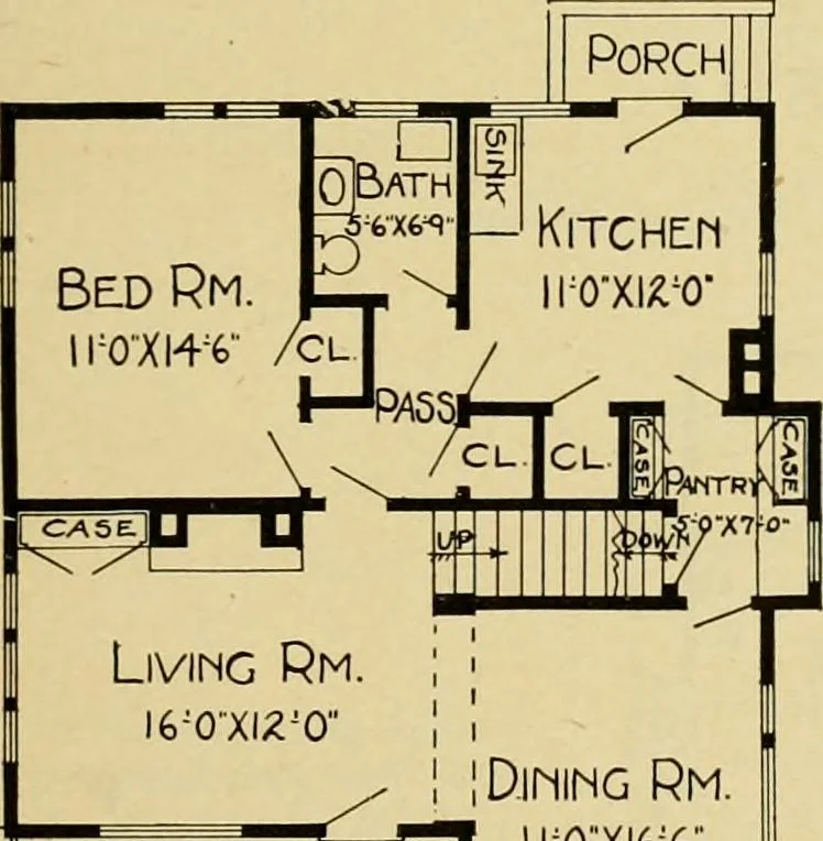 An illustration from Radford's artistic bungalows : unique collection of 208 designs, best modern ideas in bungalow architecture., 1908, leaf 98