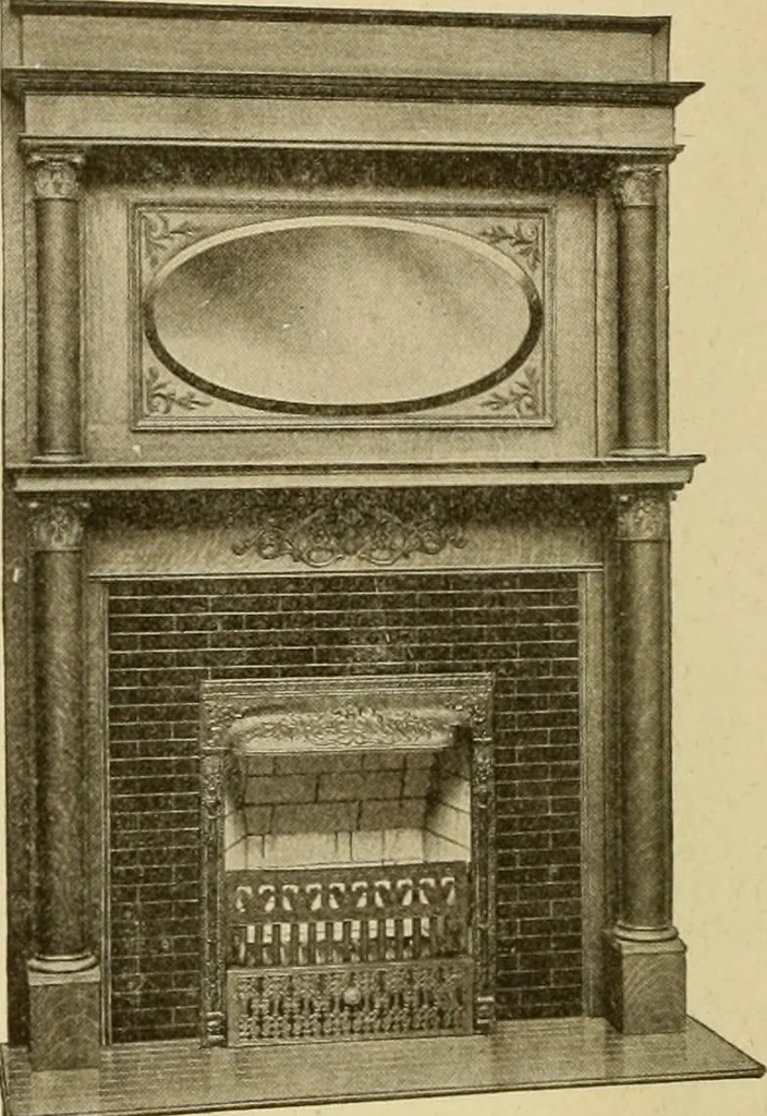 An illustration from Radford's brick houses and how to build them : a standard collection of new, original, and artistic designs for brick houses, apartments, stores and flats, garages, etc. ; together with complete instruction in the manufacture of brick and its practical uses as a building material selected and compiled by William A. Radford ... Every plan designed and executed by a corps of licensed architects of the highest professional standing, assisted by a staff of expert draftsmen. Over 300 designs and details., 1912, leaf 103