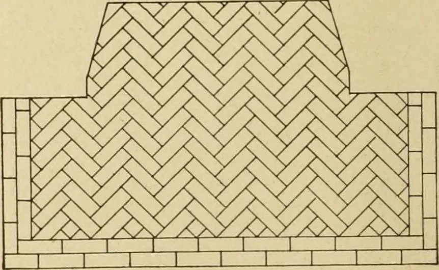 An illustration from Radford's brick houses and how to build them : a standard collection of new, original, and artistic designs for brick houses, apartments, stores and flats, garages, etc. ; together with complete instruction in the manufacture of brick and its practical uses as a building material selected and compiled by William A. Radford ... Every plan designed and executed by a corps of licensed architects of the highest professional standing, assisted by a staff of expert draftsmen. Over 300 designs and details., 1912, leaf 103