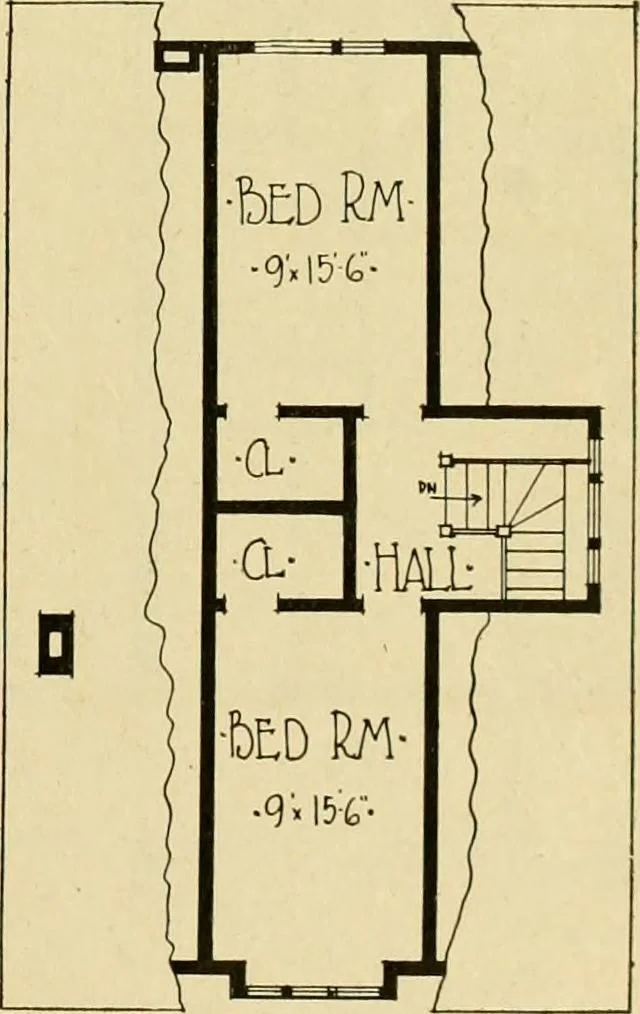An illustration from Radford's brick houses and how to build them : a standard collection of new, original, and artistic designs for brick houses, apartments, stores and flats, garages, etc. ; together with complete instruction in the manufacture of brick and its practical uses as a building material selected and compiled by William A. Radford ... Every plan designed and executed by a corps of licensed architects of the highest professional standing, assisted by a staff of expert draftsmen. Over 300 designs and details., 1912, leaf 158
