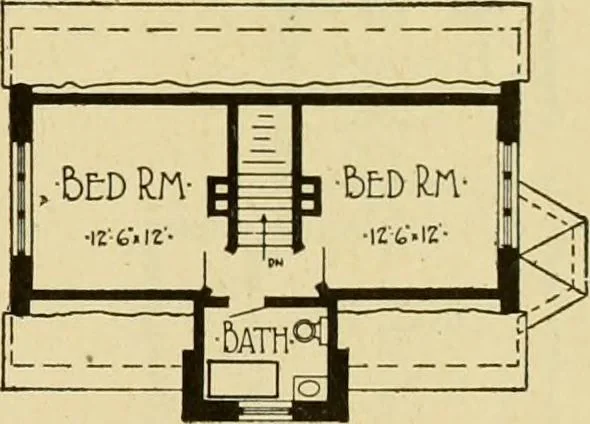 An illustration from Radford's brick houses and how to build them : a standard collection of new, original, and artistic designs for brick houses, apartments, stores and flats, garages, etc. ; together with complete instruction in the manufacture of brick and its practical uses as a building material selected and compiled by William A. Radford ... Every plan designed and executed by a corps of licensed architects of the highest professional standing, assisted by a staff of expert draftsmen. Over 300 designs and details., 1912, leaf 164